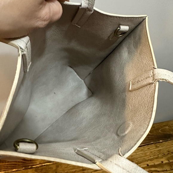 Anthropologie Thoma Clutch and Tote Bag, Light Sand - Picture 4 of 12